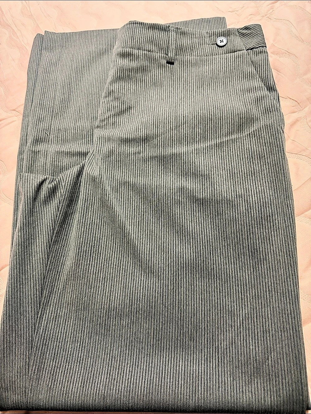 Express Design Studio Striped Trousers in Gray